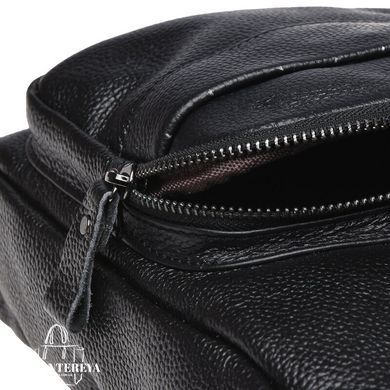Мужской кожаный мессенджер Borsa Leather K1029-black черный