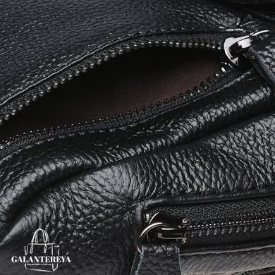 Мужской кожаный мессенджер Borsa Leather K1029-black черный