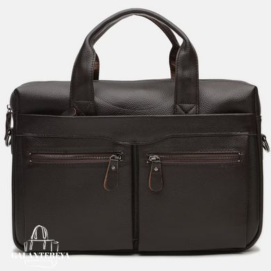 Сумка для ноутбука мужская кожаная Borsa Leather K18612-brown