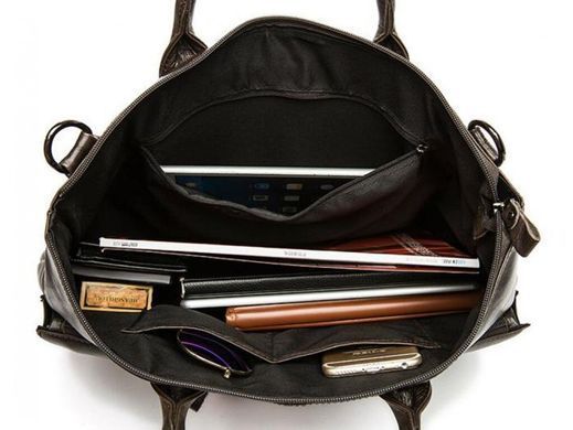 Мужская кожаная сумка для ноутбука Tiding Bag 7241C коричневый