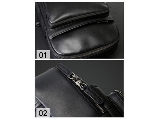 Чоловічий шкіряний рюкзак Tiding Bag B3-2331A чорний