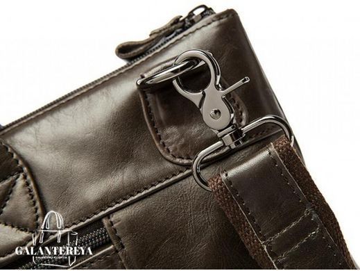 Мужская кожаная сумка для ноутбука Tiding Bag 7241C коричневый