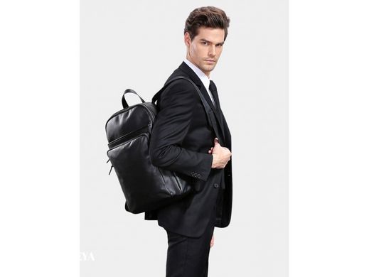 Мужской кожаный рюкзак Tiding Bag B3-2331A черный