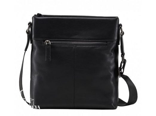 Черный кожаный мужской мессенджер Tiding Bag NM17-1018-2