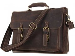 Мужской кожаный портфель Tiding Bag 7205R коричневый