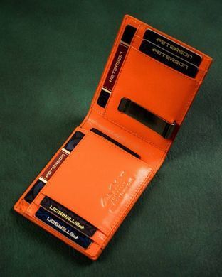 Зажим для денег мужской кожаный Peterson PTN N78 2-1-1