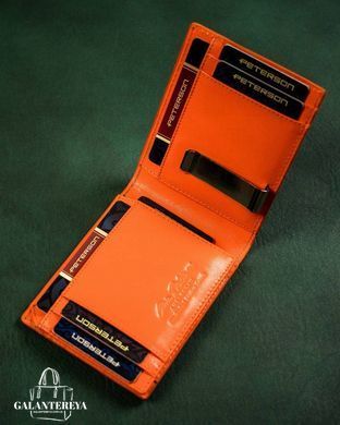 Зажим для денег мужской кожаный Peterson PTN N78 2-1-1