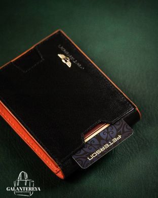 Зажим для денег мужской кожаный Peterson PTN N78 2-1-1