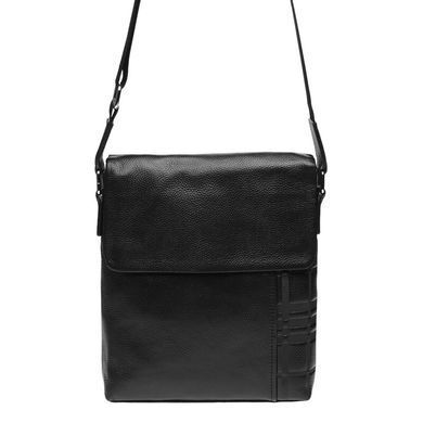 Чоловічий шкіряний месенджер Borsa Leather k19137-black чорний