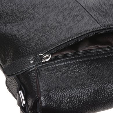 Чоловічий шкіряний месенджер Borsa Leather k19137-black чорний