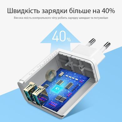 Мережевий зарядний пристрій FLOVEME 2.4A FL170849