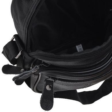 Мужской кожаный мессенджер Keizer K103b-black черный