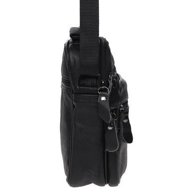 Мужской кожаный мессенджер Keizer K103b-black черный