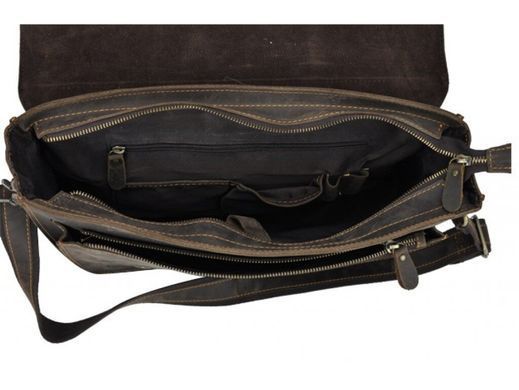 Чоловічий шкіряний портфель Tiding Bag 7205R коричневий