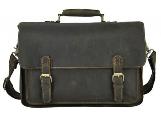 Чоловічий шкіряний портфель Tiding Bag 7205R коричневий