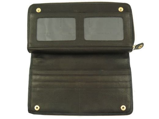 Жіночий шкіряний гаманець WANLIMA (ВАНЛИМА) W82022679997-black-grey