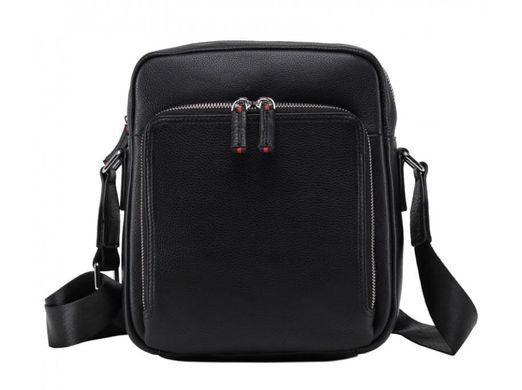 Мужской кожаный черный мессенджер Tiding Bag NM17-33960-2A