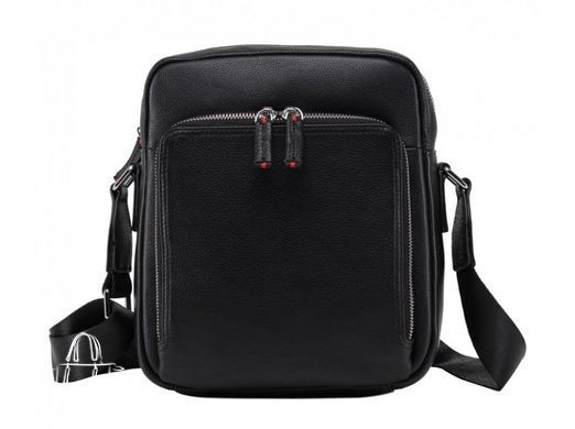 Мужской кожаный черный мессенджер Tiding Bag NM17-33960-2A
