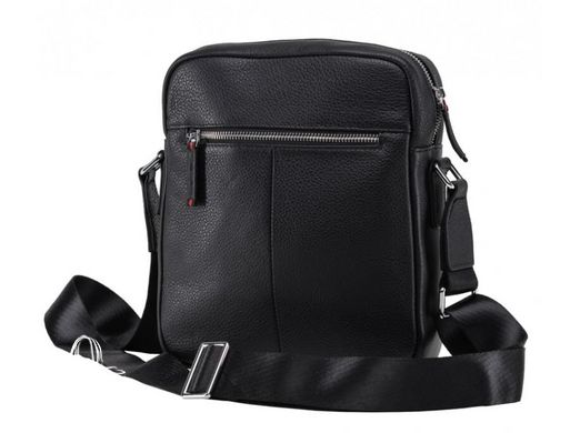 Мужской кожаный черный мессенджер Tiding Bag NM17-33960-2A