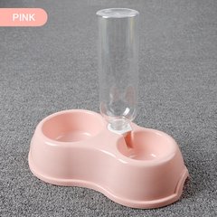 Двойная миска для собак и кошек c автоматической подачей воды YY20729 pink
