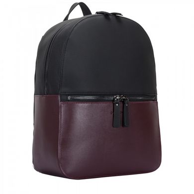 Рюкзак женский кожаный Smith & Canova 92901 Francis (Black-Burgundy)