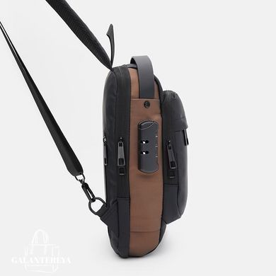 Сумка-слинг через плечо мужская Monsen C1BLH626bl-black черная