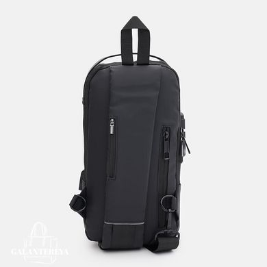 Сумка-слинг через плечо мужская Monsen C1BLH626bl-black черная