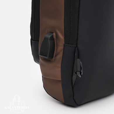 Сумка-слинг через плечо мужская Monsen C1BLH626bl-black черная