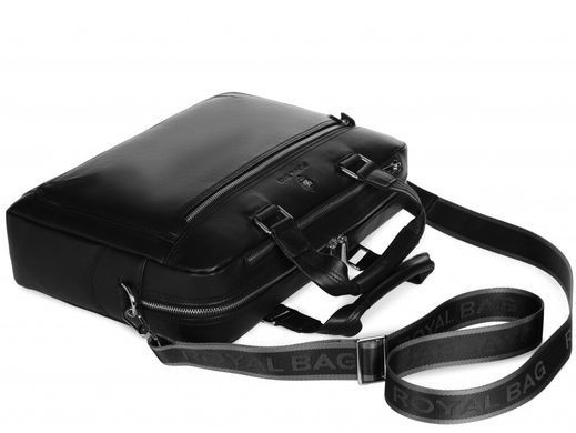 Кожаная мужская сумка для ноутбука Royal Bag RB005A черный