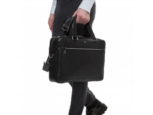 Кожаная мужская сумка для ноутбука Royal Bag RB005A черный