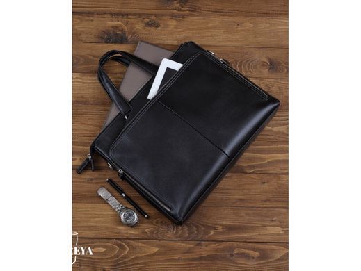 Мужская кожаная сумка для ноутбука Tiding Bag M664-4A черный