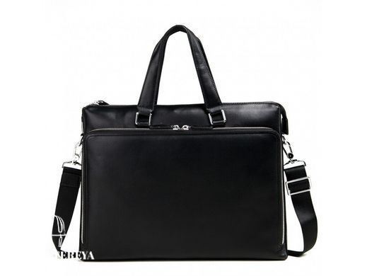Мужская кожаная сумка для ноутбука Tiding Bag M664-4A черный