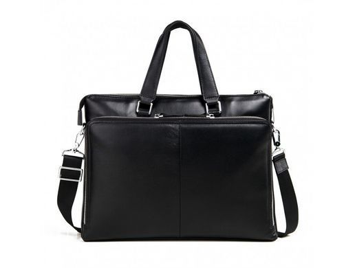 Мужская кожаная сумка для ноутбука Tiding Bag M664-4A черный