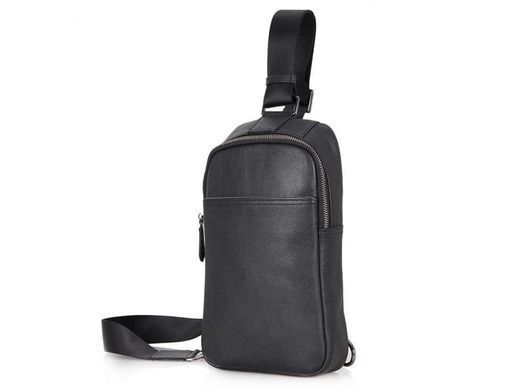 Чоловічий шкіряний чорний рюкзак Tiding Bag 4001A