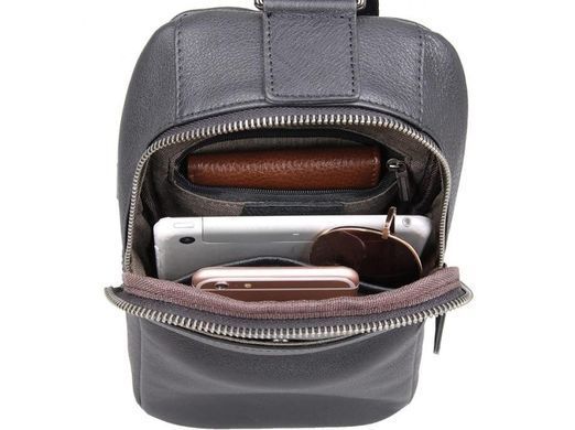 Чоловічий шкіряний чорний рюкзак Tiding Bag 4001A