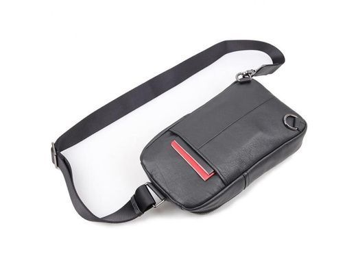 Чоловічий шкіряний чорний рюкзак Tiding Bag 4001A