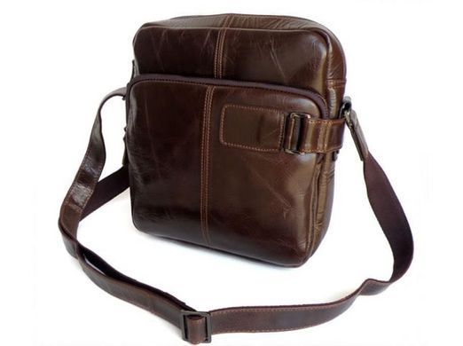 Мужской кожаный коричневый мессенджер Tiding Bag 6012
