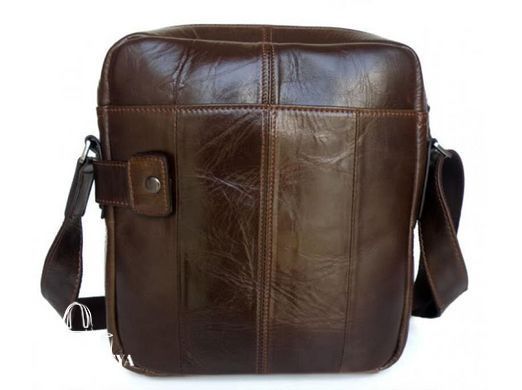 Мужской кожаный коричневый мессенджер Tiding Bag 6012