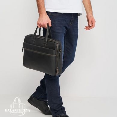Сумка для ноутбука мужская кожаная Ricco Grande K17522-3-black