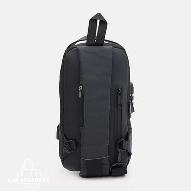 Сумка-слинг через плечо мужская Monsen C1BLH626bl-black черная