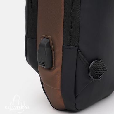 Сумка-слинг через плечо мужская Monsen C1BLH626bl-black черная