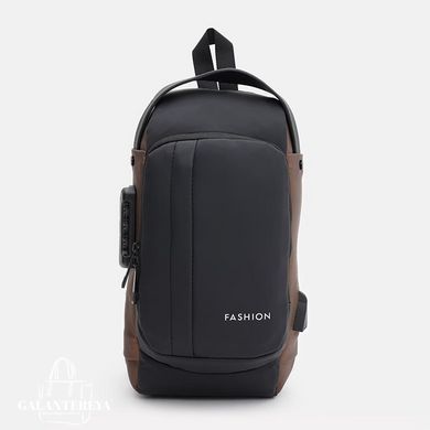 Сумка-слинг через плечо мужская Monsen C1BLH626bl-black черная