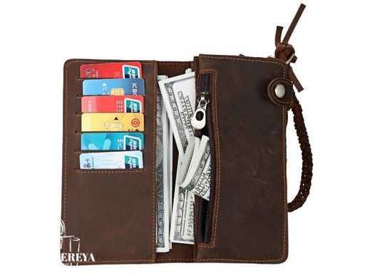 Мужское кожаное портмоне Tiding Bag 8031R коричневый