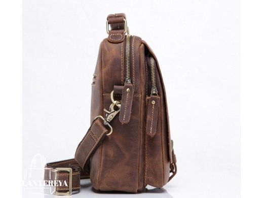 Мужской кожаный мессенджер Tiding Bag NM15-6096R коричневый