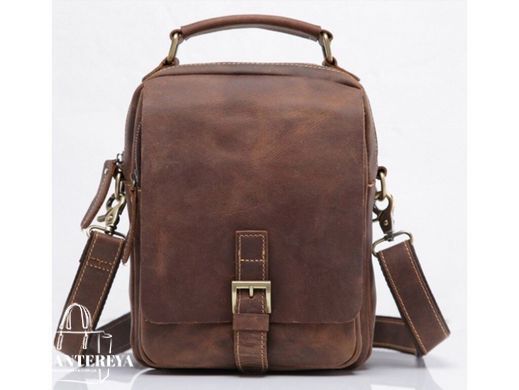 Мужской кожаный мессенджер Tiding Bag NM15-6096R коричневый