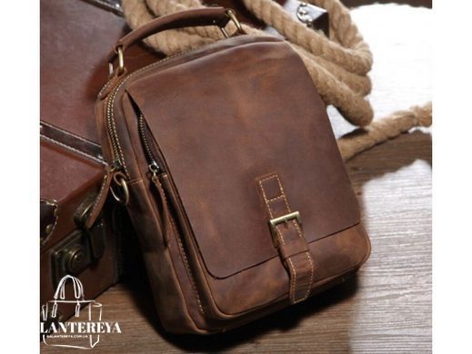Мужской кожаный мессенджер Tiding Bag NM15-6096R коричневый