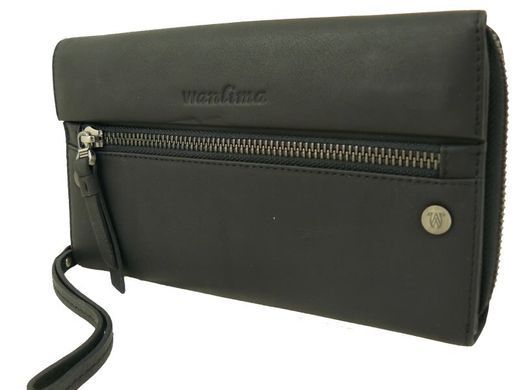 Борсетка чоловіча шкіряна WANLIMA W91015110148-black