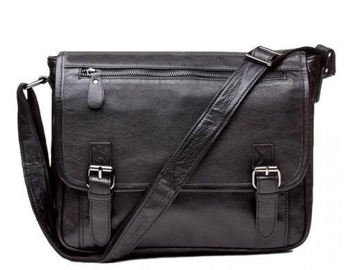 Мужской кожаный черный мессенджер Tiding Bag 6046