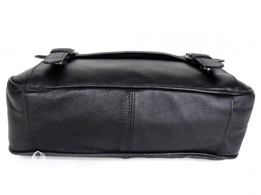 Мужской кожаный черный мессенджер Tiding Bag 6046