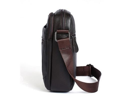 Мужской кожаный черный мессенджер Tiding Bag A25-223